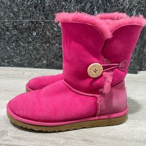 Bailey button hot pink UGG boots
